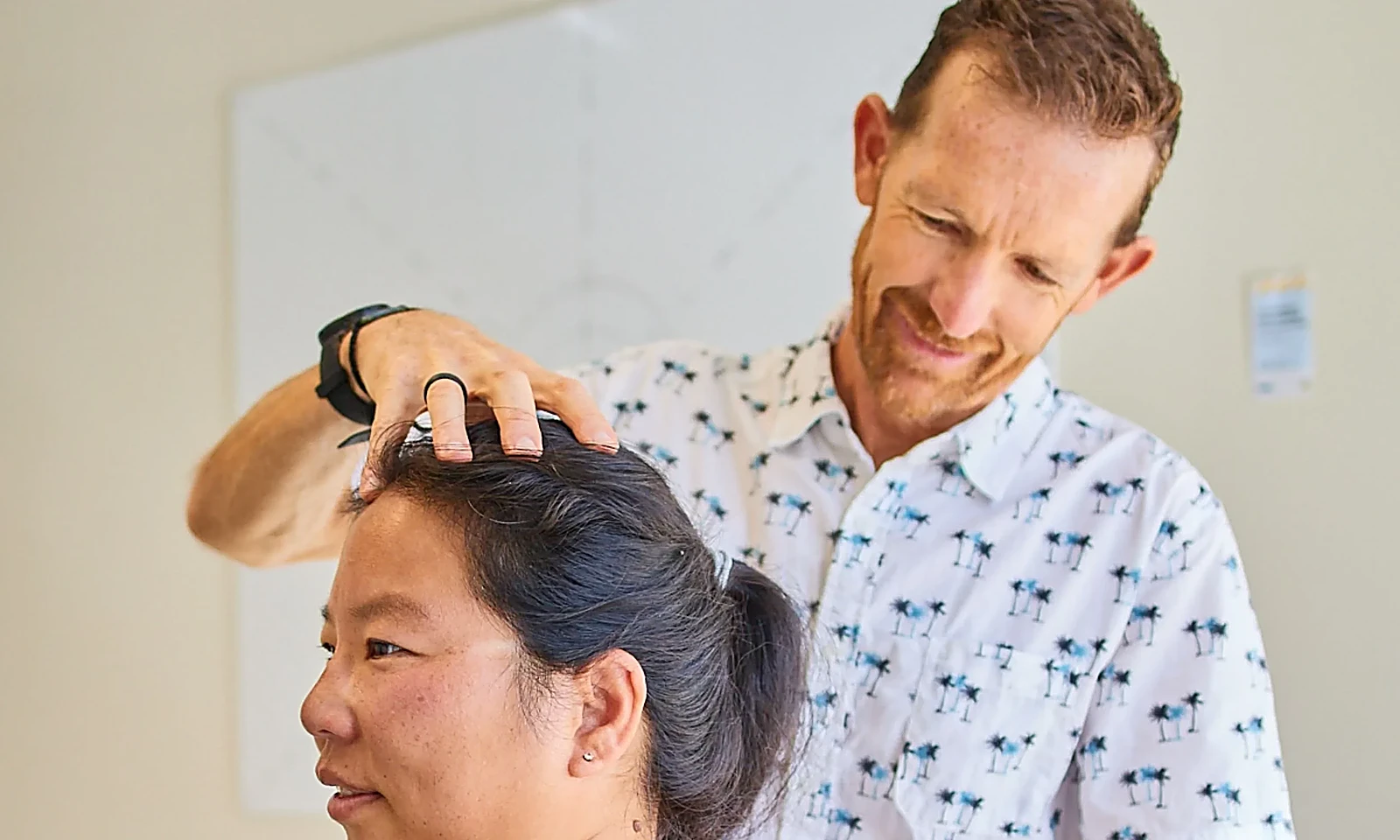 Dr Chad Gordon providing chiropractic care